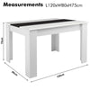 Wood Dining Table and Chairs 4 / 6 Set Pu Leather Seat Kitchen Room Furniture