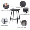 2/4X Bar Stools Breakfast Kitchen Stool Bar High Chairs Velvet Seat Metal Legs