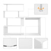 L Shaped Computer Desk Corner Desk 360 Degree Rotatable Shelves Space Saving