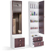 Dressing Table with Drawers, Mirror Stool Set Makeup Desk Vanity Table Bedroom