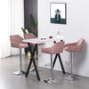 2/4 x Breakfast Bar Stools Bar Chairs Velvet Swivel Chrome Base Gas Lift Kitchen
