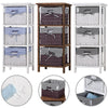 Storage Unit Basket Chest of Drawers Wicker Bathroom Furniture Shelf Cabinet