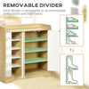 Shoe Cabinet Shoe Storage Organizer with Five Open Shelves, Natural