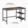 Computer Desk, Home Office Desk for Study, Writing with 2 Storage Shelves