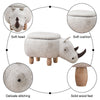 Upholstered Animal Shaped Ottoman Ride-on Footrest Stool Rest Seat TOY Kids New