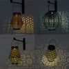 Waterproof Solar Lamp Retro Hollow Lantern Light Outdoor Hanging Landscape Light