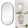 Large Oval Wall Mounted Bathroom Mirror Makeup Dressing Mirror Metal Frame UK