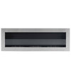 Stainless Steel Glass Bio Ethanol Fireplace Biofire Fire Wall Mounted /Recessed