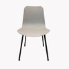 Grey Dining Chairs Set of 4 Retro Plastic Chairs Metal Legs Tulip Kitchen Chairs