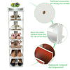 7 Tier Shoe Rack Vertical Wooden Organizer Storage Stand Hallway Shoes Tower