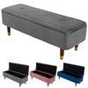 KATRINA VELVET STORAGE OTTOMAN FOOTSTOOL BEDROOM LIVING ROOM BENCH SEATING
