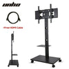 32"-70" Wheeled TV Mobile Floor Stand Moving Cart Mount Height Adjustable 30KG