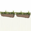 2X Outdoor Rattan Planter Set Balcony Trapezoid Planter Set 50cm 80cm CMC 0823~