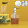 450ml Lotion Liquid Soap Dispenser Bathroom Kitchen Sink Accessory Glass Vintage
