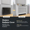 Radiator Cover White Unfinished Modern Traditional Wood Grill Cabinet Shelf MDF