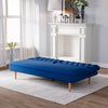 3 Seater Blue Click Clack Sofa Bed Velvet Fabric Recliner Settee Couch Sofabed