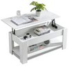Lift Top Wooden Coffee Table With Storage White Lift up Desk Drawer Living Room