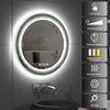 60cm Round Illuminated Bathroom Mirror Makeup Shaving Hairdressing Vanity Mirror