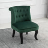2x Accent Dining Chairs Occiaonal Chair Velvet Green Dining Room Bedroom Wooden
