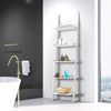 5 Tier Wooden Wall Rack Leaning Ladder Shelf Unit Bookcase Display MDF Storage