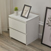 2 Drawers White Bedside Cabinet Storage Nightstand Bedroom Chest Of Drawers