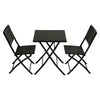 Three-Piece Rattan Garden Furniture 2 Seat Bistro Table Chair Outdoor Patio Set