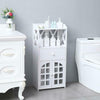 Bathroom Wooden Shelf Cabinet Cupboard White Bedroom Storage Unit Free Standing