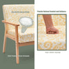 Wooden 2-Seater Loveseat Fabric Upholstered Lounge Arm Chair Sofa Chair Couch