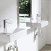 Small Compact Bathroom Cloakroom Hand Wash Basin Sink Ceramic Wall Hung Modern