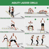 18Pcs Sport Football Training Speed Agility Hurdles Poles Ladders Equipment BR