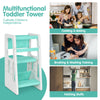 Kids Non-slip Kitchen Step Stool Toddler Learning Stool with Double Safety Rails