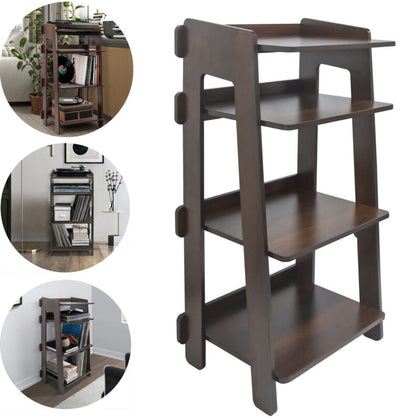 4-Tier Vinyl Record Storage Record Player Stand Side Table for Home Office Study