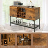 Industrial Buffet Sideboard Freestanding Kitchen Cupboard Console Table W/ Rack