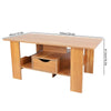 Wooden Coffee Tea Table Rectangle Living Room Soda Side Desk with Storage Drawer