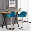 2/4 x Breakfast Bar Stools Bar Chairs Velvet Swivel Chrome Base Gas Lift Kitchen