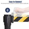 Set of 2 Belt Stanchion Crowd Control Barrier Stand with 190cm Retractable Belt