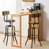 2PCS Bar Stool Industrial Pub Chair Height Adjustable Swivel Kitchen Stool