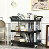 Large Rolling Kitchen Storage Trolley Cart Heavy Duty 3-Tier Service Cart 150KG