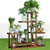 Small Medium Large Multi Tier Tiered Plant Stand Carbonized Shelf Holder Flower