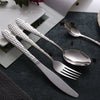 16-Piece Cutlery Set Flatware Stainless Steel Rounded Spoon Edge Dishwasher Safe