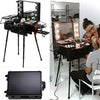 Studio Artist Train Rolling Makeup Case LED Light Mirror Adjustable Leg Lockable