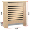 White Radiator Cover Small Large MDF Slat Wood Cabinet Shelf Grill Furniture
