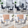 3/5Pcs Small Space Dining Set Square Glass Dining Table+ 2/4 Dining Chairs Home
