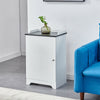 Storage Cabinet w/ Door & Storage Shelf Side Table Cupboard Bathroom Living Room