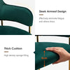 2*Green Velvet Dining Chairs Golden Leg Armchairs Kitchen Restaurant Cafe Chairs