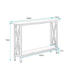 Morden 2 Tiers Console Table Entryway Hallway Table With Shelf Side Table