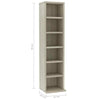 Stylish 8-Tier CD Cabinet Display Shelving Chipboard Freestanding Storage Furnit