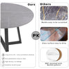 2pcs Industrial Vintage Coffee Table Marble Effect Nesting End Side Table Metal