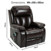 Recliner Armchair 8 Point Electric Heated Massage Sofa Arm Chair Lounge Home