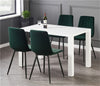 White High Gloss Dining Table with 4 6 Chairs Set Kitchen Furniture MDF Grey